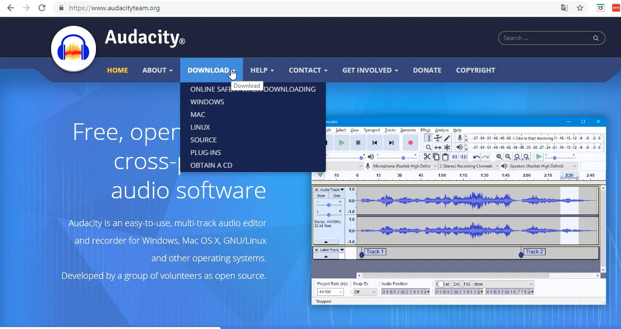 audacity software for mac os x